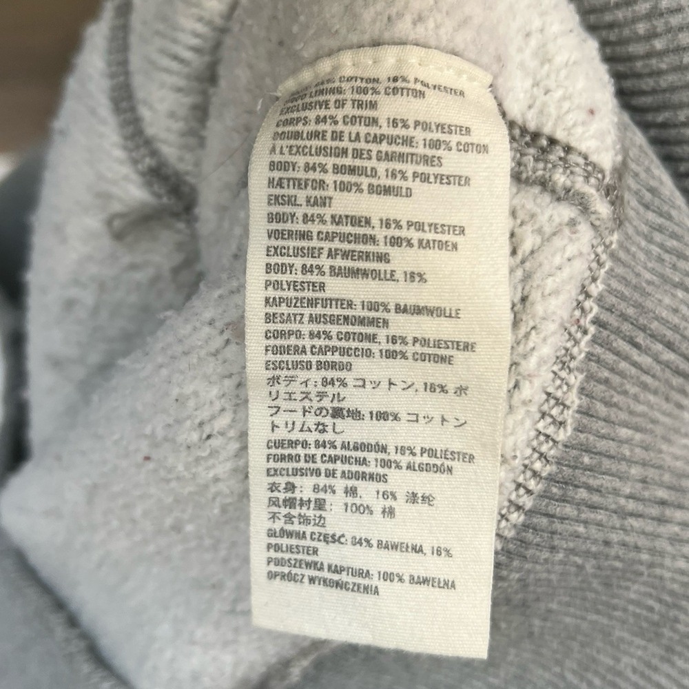 Vintage Abercrombie & Fitch Full Zip Hoodie Gray Logo Y2K Men's Medium Retro - Picture 11 of 11